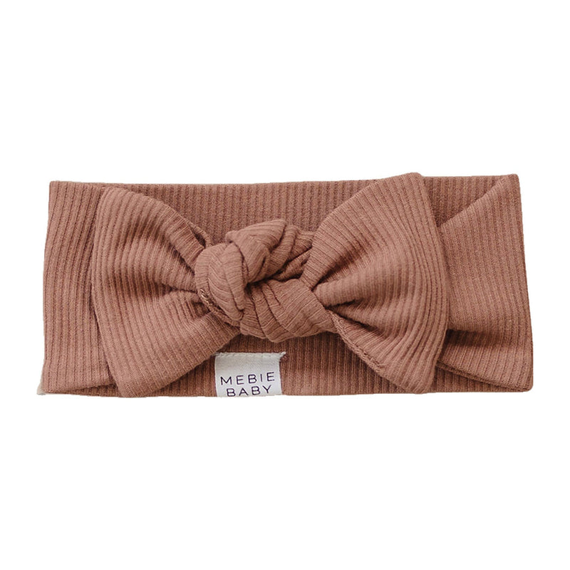 Mebie Baby Ribbed Head Wrap - Dusty Rose