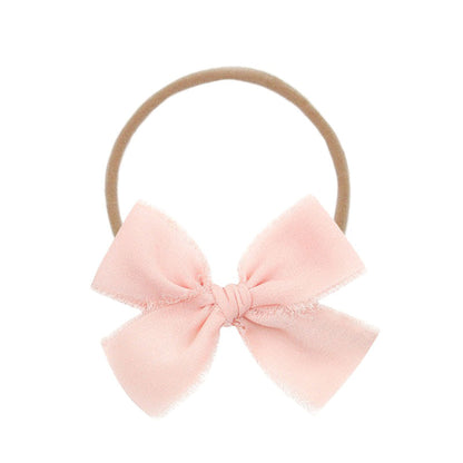 Lou Lou and Company  Chiffon Bow Headband  - Blush