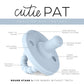 Ryan and Rose Round Cutie PAT Pacifier 2 Pack - Blue / Oxford - Stage 1