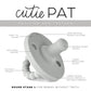 Ryan and Rose Round Cutie PAT Pacifier 2 Pack - Grey / White - Stage 1