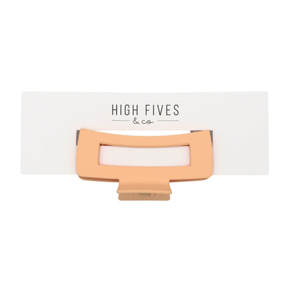 High Fives Women's Rectangle Claw Clip - Large - Pale Peach