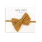 High Fives Linen Bow Nylon Headband - Mustard