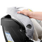 Person removing cover of Romer Juni Infant Car Seat - Pearl