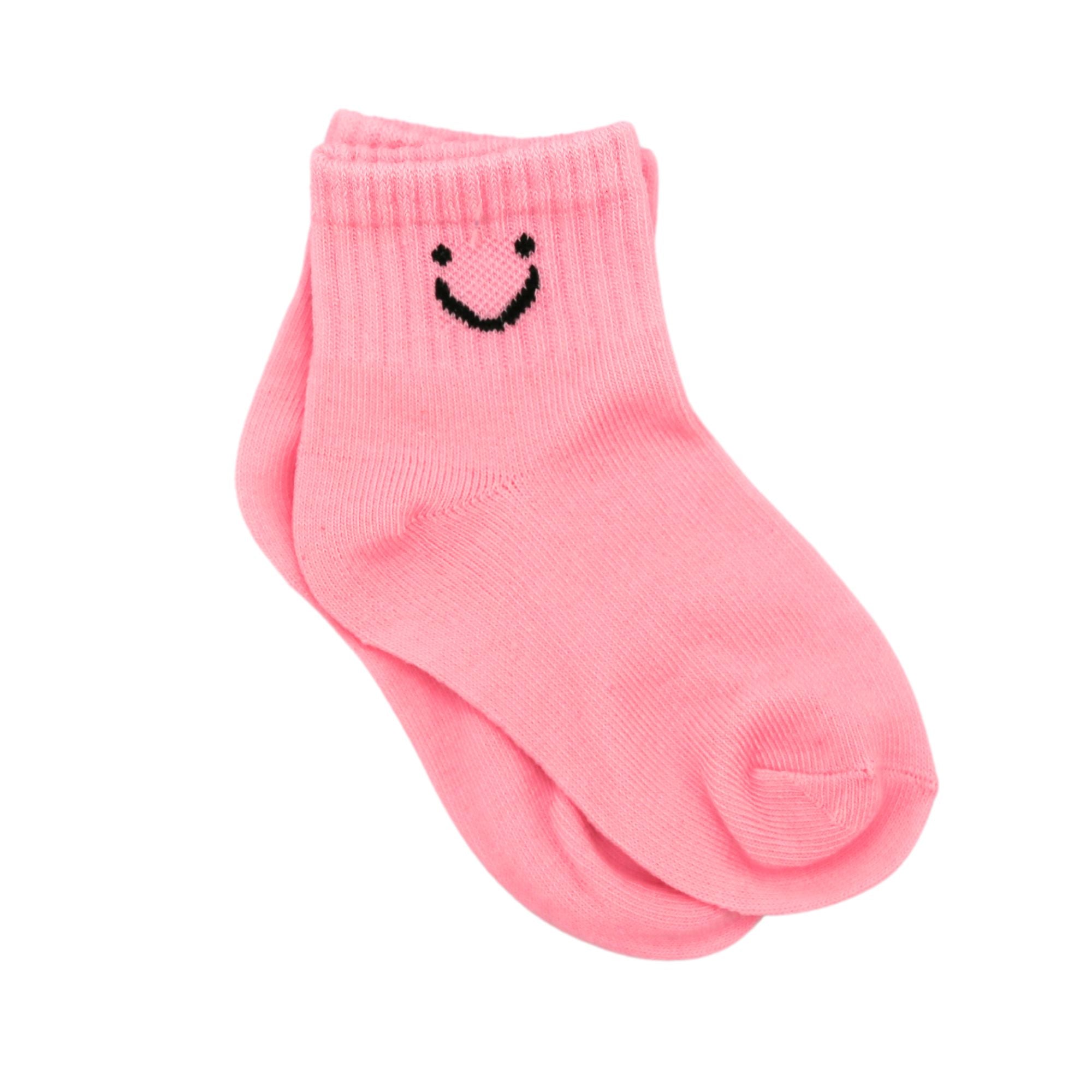 The Baby Cubby Smile Expression Socks - Pink | The Baby Cubby