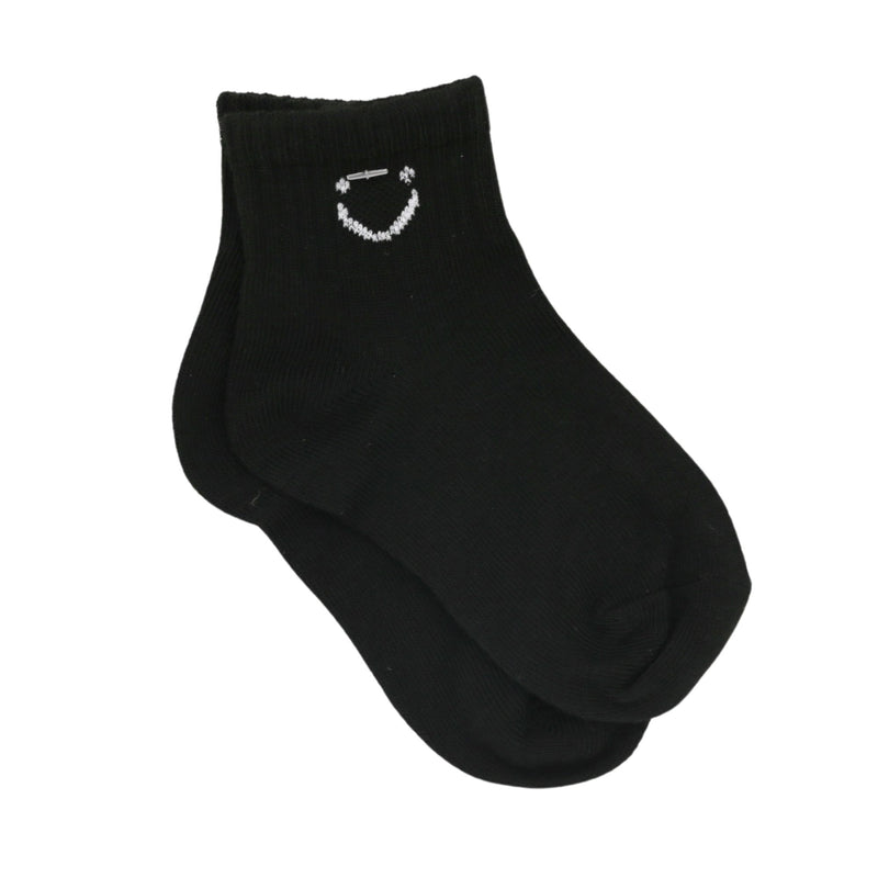 Baby Cubby Smile Expression Socks - Black