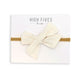 High Fives Linen Bow Nylon Headband - White