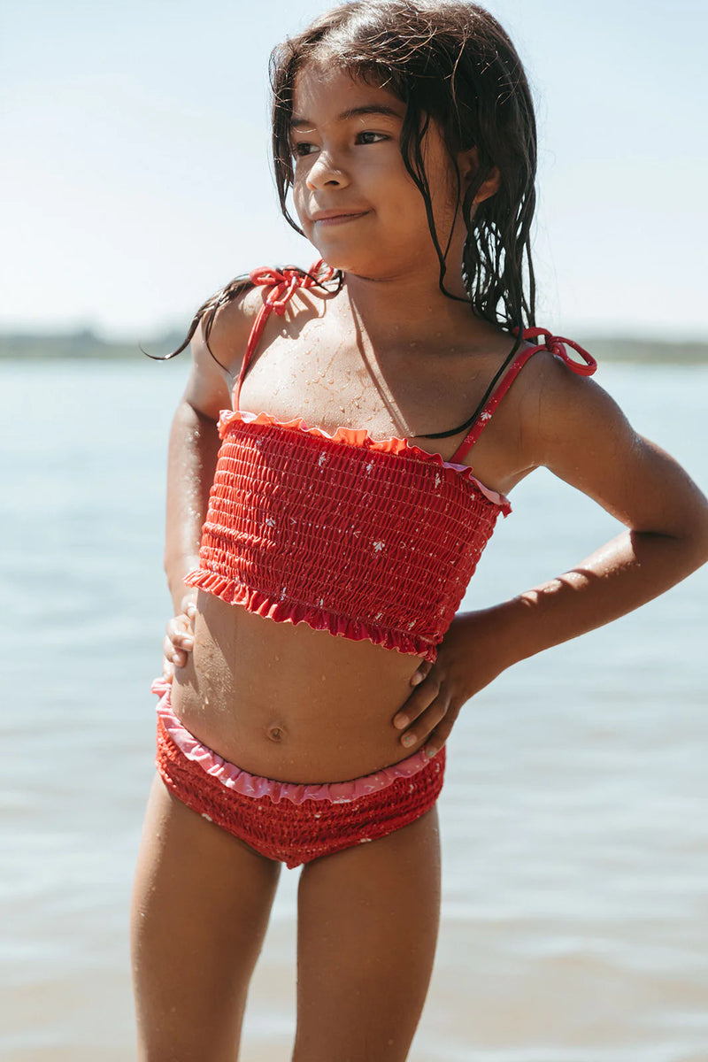Fin and Vince Smocked Bikini Paisley Flame Trail | The Cubby - Baby