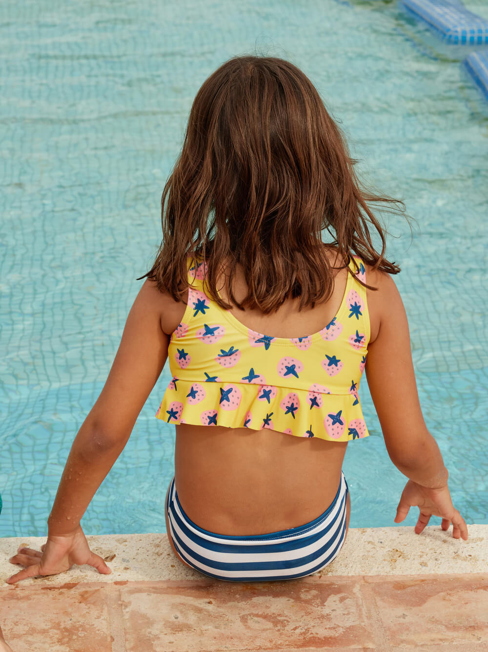 Tea Collection Ruffle Tankini Swim Top - Fresa Fiesta | The Baby Cubby