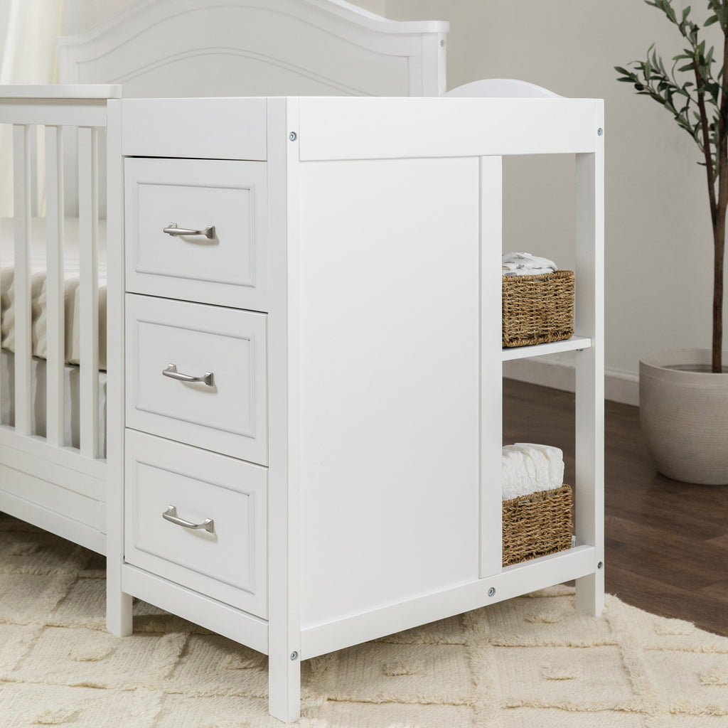 Convertible cribs with changing table and drawers best sale